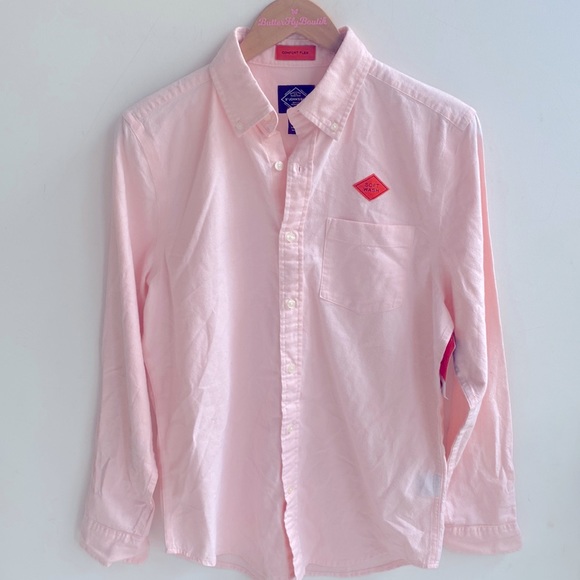 (A6) St. John’s Bay Pink Soft wash Cotten button down unisex, Size Small, NWT - Picture 1 of 6